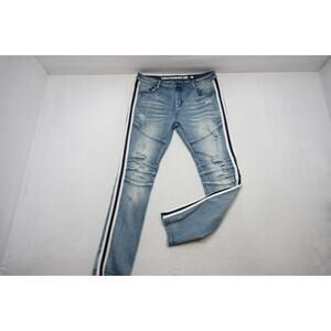 Grindhouse Y2K Stretch Skinny Distressed Denim Jeans Skateboard Mens 38‎ x 34